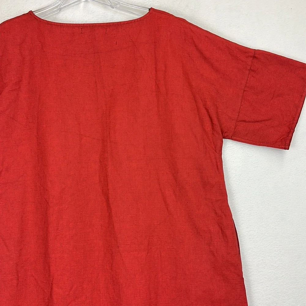 Gudrun Sjoden Short Sleeve Dress Red Women’s Size Large - Picture 5 of 5